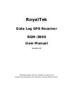 RoyalTek RGM-3800 User Manual preview