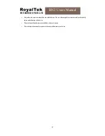 Предварительный просмотр 47 страницы RoyalTek RN2 User Manual