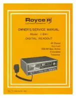 Предварительный просмотр 2 страницы Royce 1-641 Owner'S Service Manual