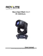 ROYLITE BSW350 User Manual предпросмотр