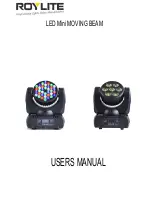 Предварительный просмотр 1 страницы ROYLITE LED Mini MOVING BEAM User Manual