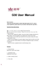 Preview for 1 page of ROYQUEEN G30 User Manual