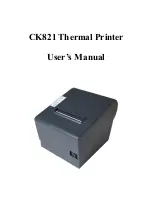 RP Printer CK821 User Manual preview