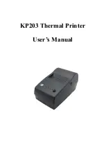 Preview for 1 page of RP Printer KP203 User Manual