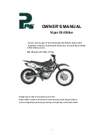 RPS Viper 150 Dirt Bike Owner'S Manual предпросмотр