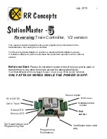 Preview for 1 page of RR-Concepts StationMaster-5 Manual