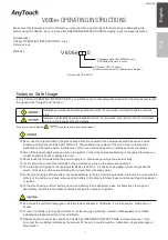 Preview for 1 page of RS Automation AnyTouch V606e+ Operating Instructions Manual