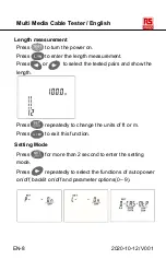 Preview for 9 page of RS PRO 2050084 Instruction Manual