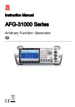 RS PRO AFG-31000 Series Instruction Manual preview