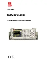 Preview for 1 page of RS PRO RSDG800 Series Quick Start Manual