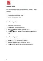 Preview for 20 page of RS PRO RSPD3303C Quick Start Manual