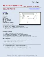 Preview for 1 page of RS Scene Automation DC1-ZW Installation Manual