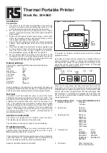 Preview for 1 page of RS 244-660 Quick Manual