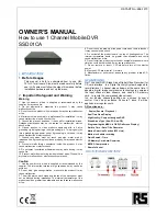 Preview for 3 page of RS SSD01CA Instruction Manual