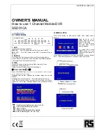 Preview for 4 page of RS SSD01CA Instruction Manual