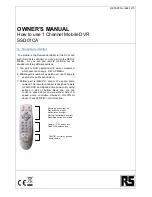 Preview for 6 page of RS SSD01CA Instruction Manual