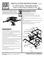 Preview for 1 page of RSA Lighting Accurus Round Trim Based ACT1785 Installation Instructions