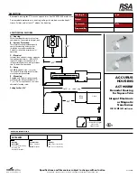 Preview for 1 page of RSA Lighting ACT955RM Specification Sheet