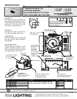 Предварительный просмотр 1 страницы RSA Lighting Adjustable Slot Apeture Trim ACT-1685BK Specification Sheet