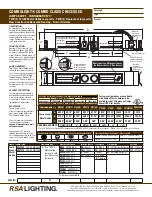 Preview for 1 page of RSA Lighting Combolight Combo Classic CR2TC35 Specifications