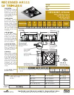 Preview for 1 page of RSA Lighting Combolight LV Series LV1200SQ Specifications