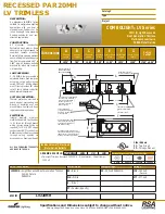 RSA Lighting COMBOLIGHT LV Series LV220MH Specifications preview