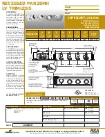 Preview for 1 page of RSA Lighting Combolight LV Series LV240MH Specifications