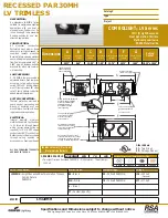 Preview for 1 page of RSA Lighting Combolight LV Series LV320MH Specifications