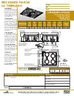 Preview for 1 page of RSA Lighting Combolight LV Series LV3805ISSQ Specifications