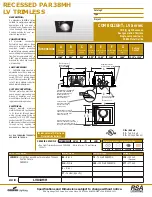 Preview for 1 page of RSA Lighting Combolight LV Series LV810MH Specifications