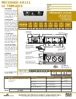 Preview for 1 page of RSA Lighting Combolight LV1100 Specifications