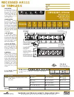 Preview for 1 page of RSA Lighting Combolight LV1250 Specifications