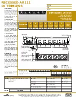 RSA Lighting ComboLight LV1260 Specification Sheet preview