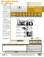 Preview for 1 page of RSA Lighting Combolight LV2010IS WH Specifications