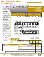 Preview for 1 page of RSA Lighting Combolight LV250MH Specifications