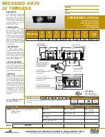 Preview for 1 page of RSA Lighting Combolight LV270 Specifications