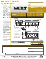 Preview for 1 page of RSA Lighting COMBOLIGHT LV3003IS Specification Sheet