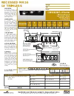 RSA Lighting COMBOLIGHT LV316 Specification Sheet preview