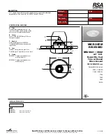 Предварительный просмотр 1 страницы RSA Lighting Microgem MLV3041 Specification