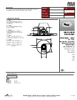 RSA Lighting Microgem MLV3064 Specification Sheet preview