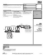 RSA Lighting MINI ACCURUS TZ5101 Specification предпросмотр