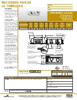 RSA Lighting PAR20 User Manual preview