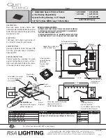 RSA Lighting QCT-1875BK Specification Sheet preview