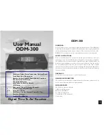 RSD ODM-300 User Manual preview