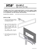 Preview for 1 page of RSF Woodburning Fireplaces FO-OPLT Quick Start Manual