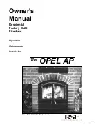 RSF Woodburning Fireplaces Opel AP Owner'S Manual preview