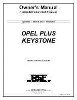 Предварительный просмотр 1 страницы RSF Woodburning Fireplaces OPEL+ KEYSTONE Owner'S Manual