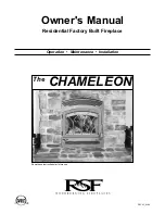 RSF Woodburning Fireplaces The CHAMELEON Owner'S Manual preview