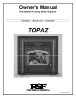 RSF Woodburning Fireplaces TOPAZ Owner'S Manual предпросмотр