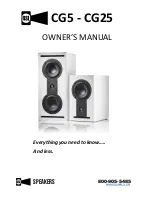 RSL CG25 Owner'S Manual preview